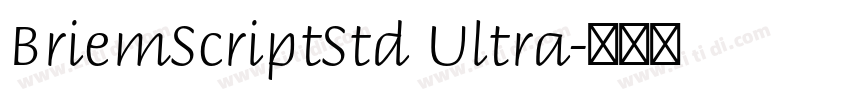 BriemScriptStd Ultra字体转换